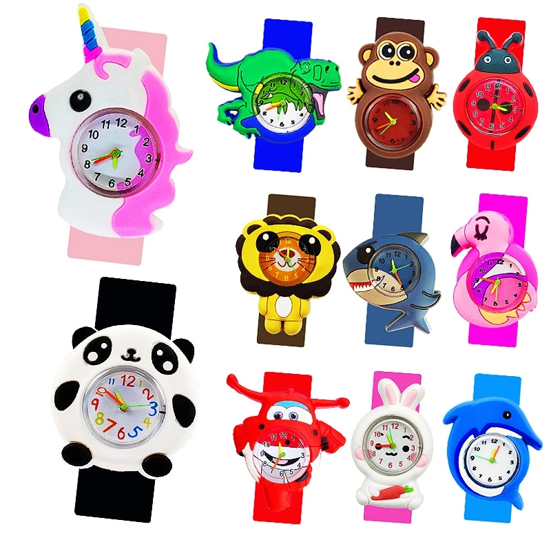 Garçons filles montres bébé maternelle fête cadeau enfants temps d'étude jouet montres claque Bracelet horloge dessin animé enfants montres