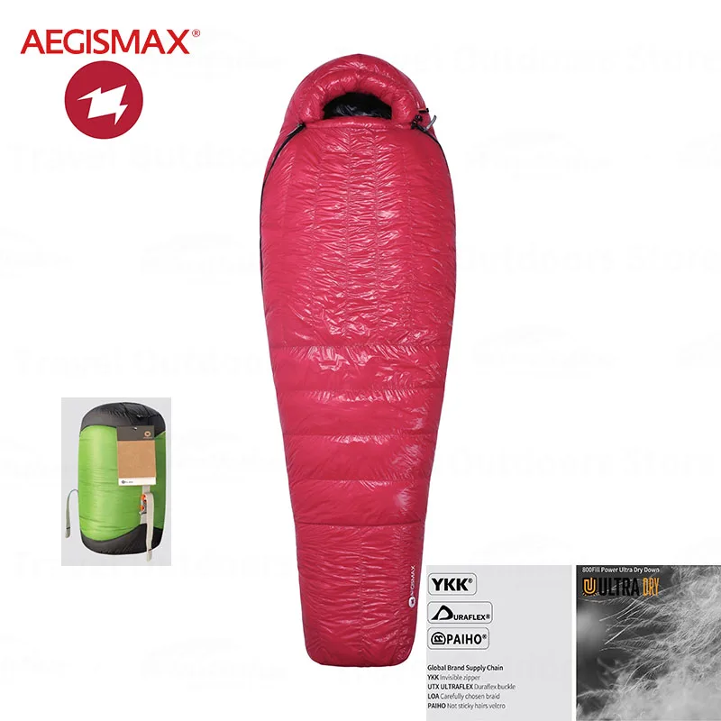 

AEGISMAX Ultra Future Outdoor Ultralight Sleeping Bag Quilt 800FP Goose Down Mummy Sleeping Bag For Adult Camping Hiking Tourism