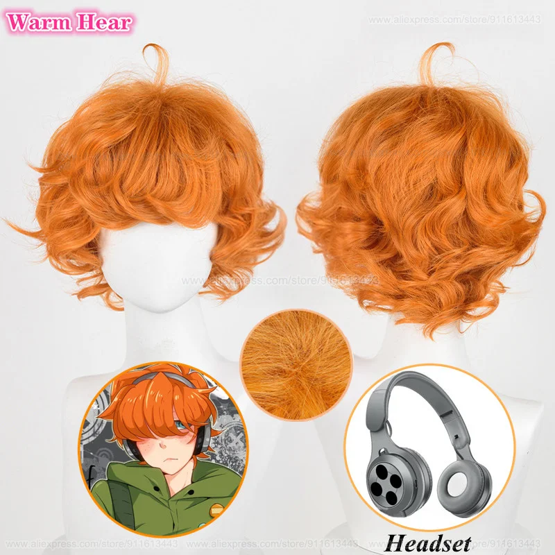 

30 см Косплей-парик бурьфу Оранжевый Косплей Аниме парик термостойкий синтетические парики для вечеринок + парик шапочка