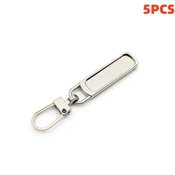 Detachable Zipper Puller Replacement Kit for Crafts, Clothing, and Bags (Sliver-5Pcs)