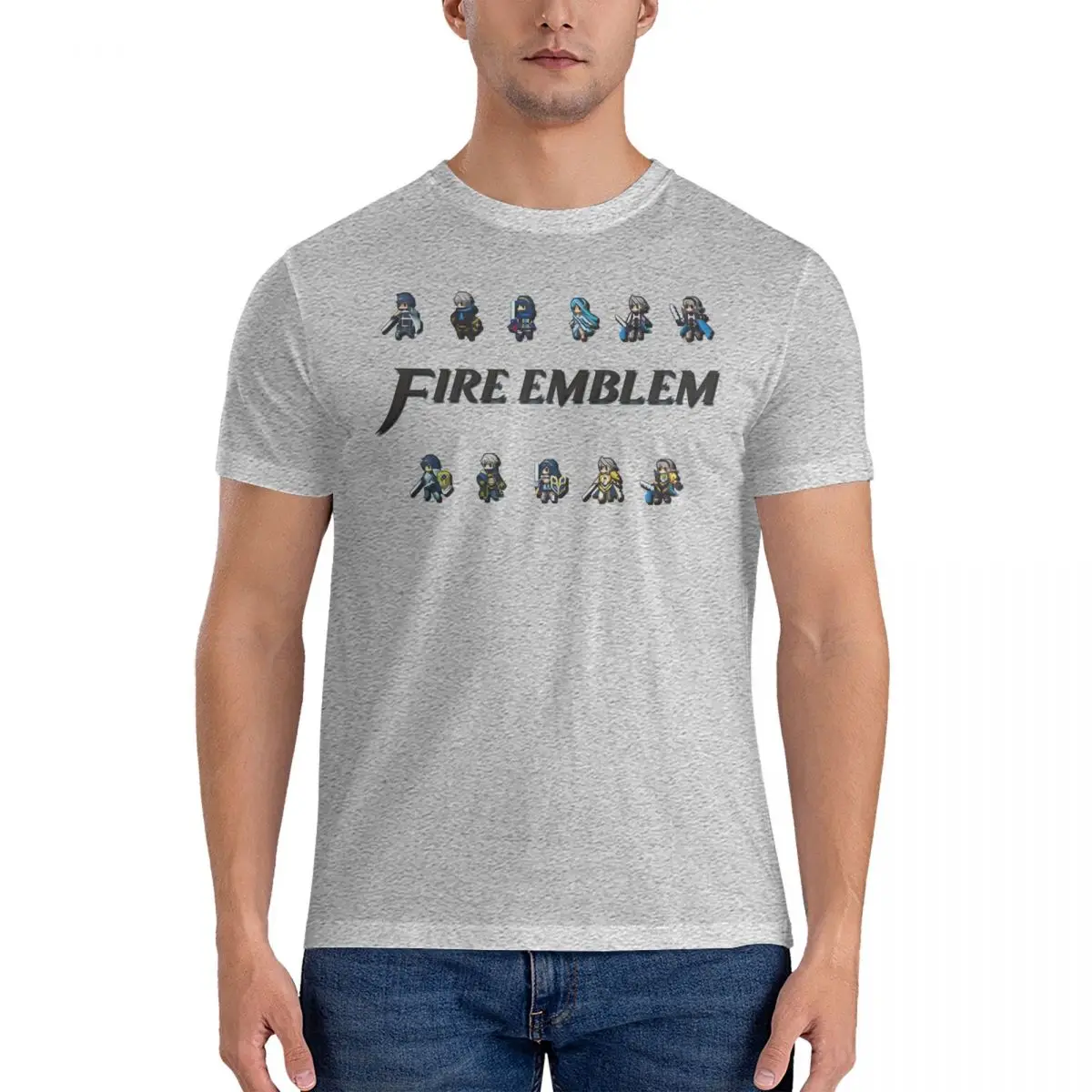 thumbnail image 1 of Camisetas 3DS LORDS para hombre, algodón puro, divertidas, cuello redondo, Fire Emblem, manga corta, recién llegadas., 1 of 7