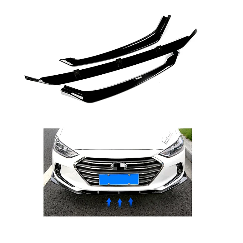 

Automotive Parts 3PCS Front Lip For Hyundai Elantra ABS Plastic Front Bumper Splitter Lip