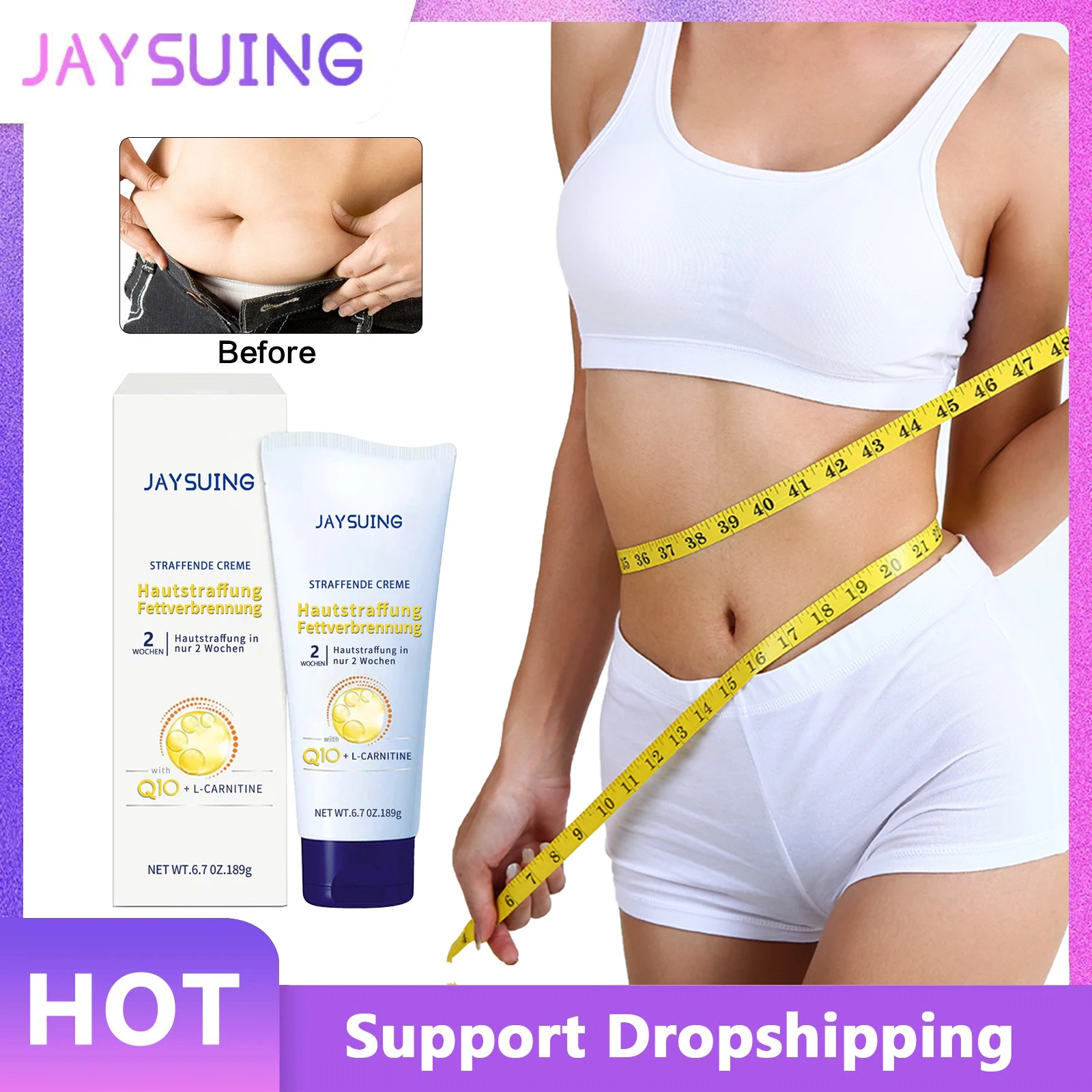 Slimming Cream Remove Cellulite Belly Sculpting Weight Loss Lifting Firming Leg Waist Fat Burning Massage Shaping Body Care 189g