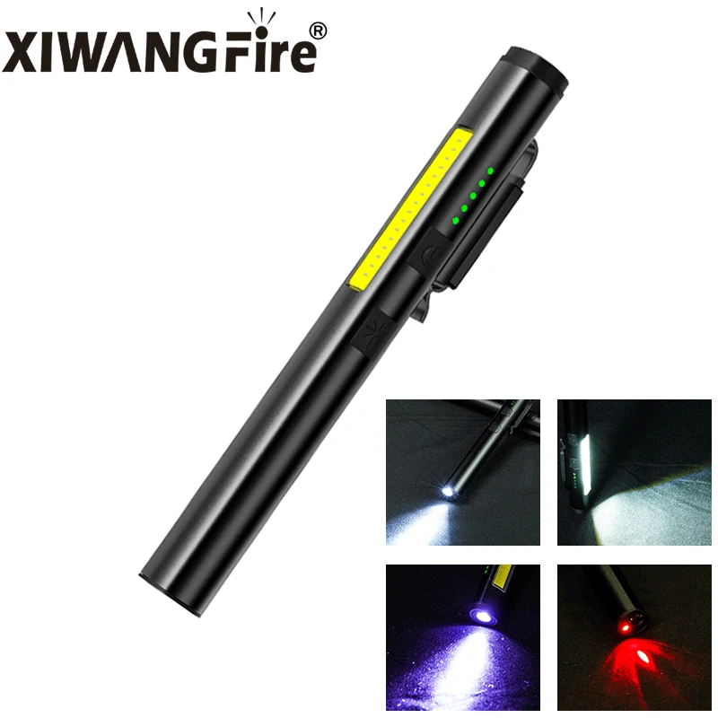 New Penholder Light Three Light Colors Alloy Pen shaped Work Light ED