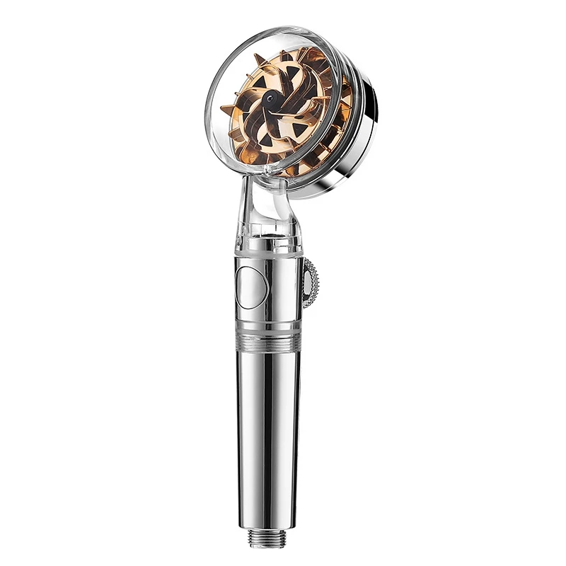 

Ручная душевая лейка с пропеллером, душевая головка высокого давления с турбонаддувом и шлангом, кронштейн для душа