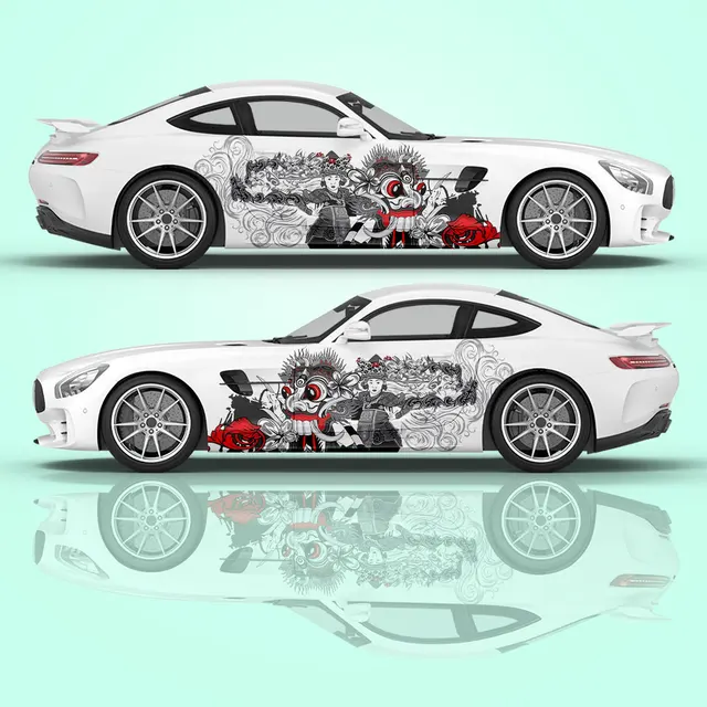 Civic hypothese Gezag Set Van 2 Grafische Vinyl Stickers Racing Decals Sportwagen Lichaam Diy Auto -onderdelen Land Stijl Dier Trend Sticker Decoratie - Car Body Film -  AliExpress