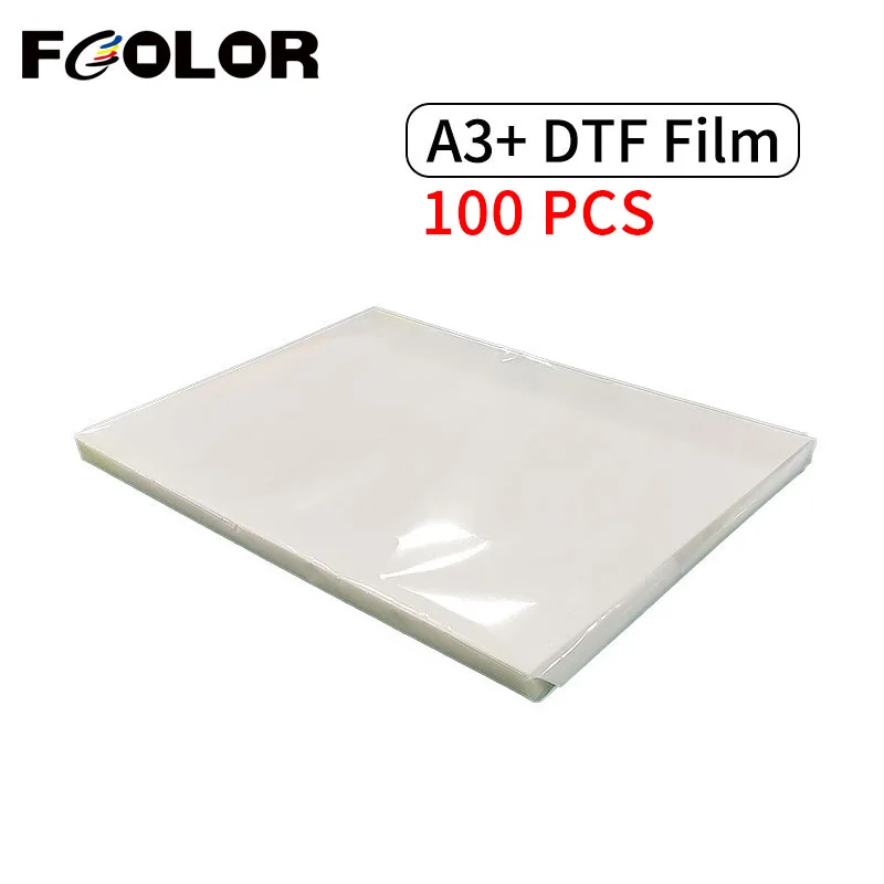 Fcolor 100 Fogli A3 + Matte Double Side Dtf Pet Film Per Dtf Desktop Printer T Shirt Stampa Dtf Heat Transfer Pet Film