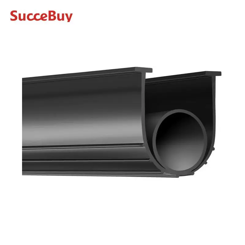 SucceBuy 3m 4.8m 6m Garage Door Seals Bottom Rubber U Shape +O Ring Garage Door Weather Stripping Universal Weatherproof Rubber