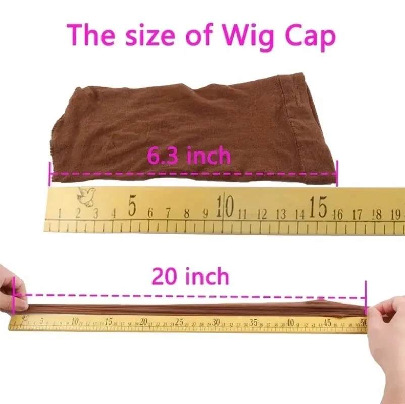 2 Pieces/ Cheap Hair New Stocking Cap For Wigs Net For Wigs Bald Cap Nylon Stocking Wig Stretchy