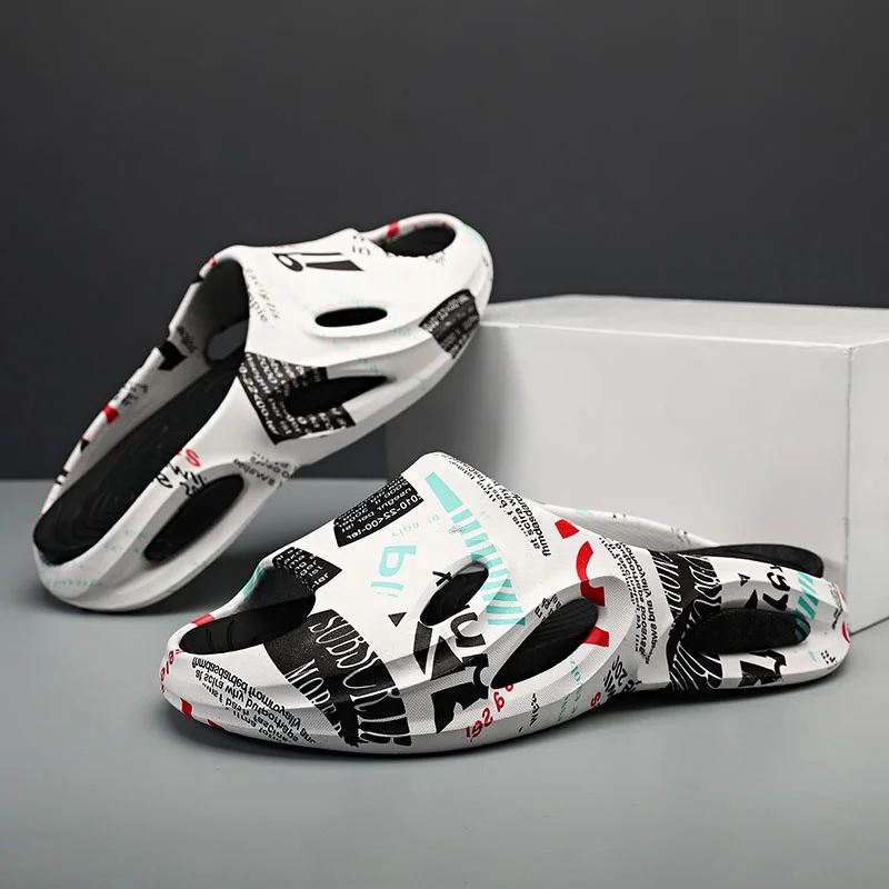 Pánské pantofle, protiskluzové, pohodlné, měkké pěnové pantofle s tlustou podrážkou, pro vnitřní i venkovní použití_voghion.com