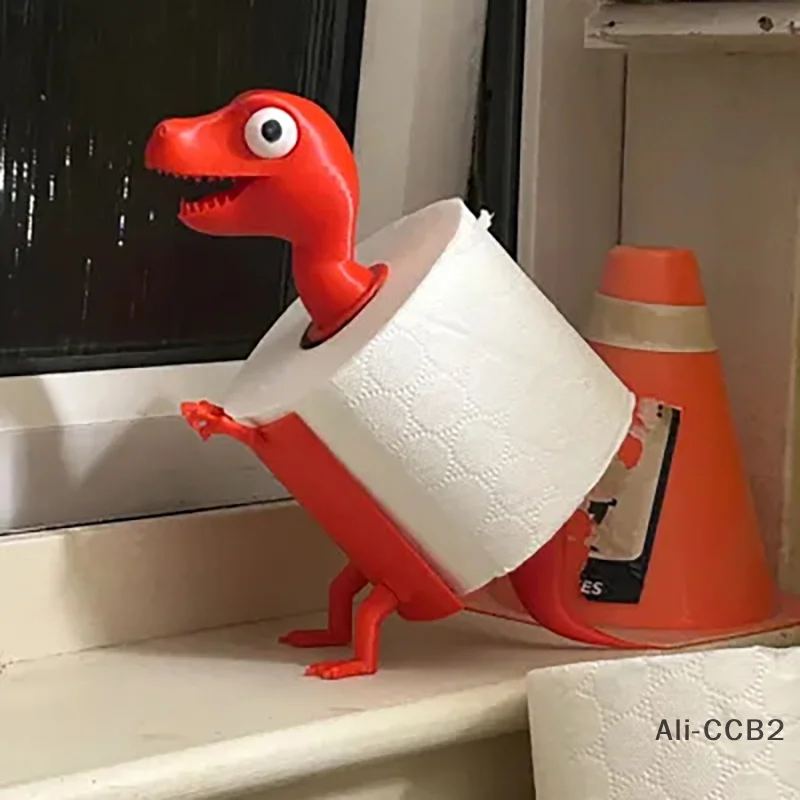 Dinosaur Shape Toilet Paper Holder Cartoon PLA Paper Towel Stand 3D Printing Tissue Holder Countertop