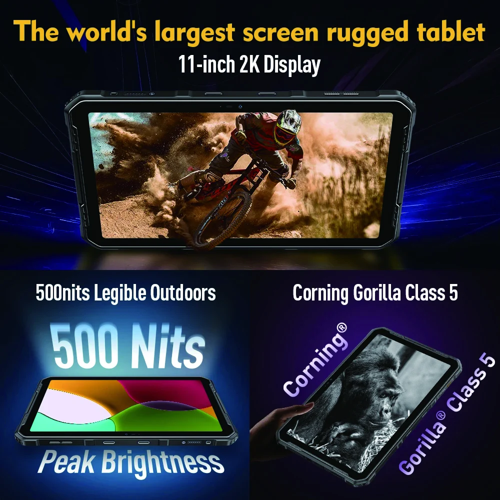 Ulefone Armor Pad 2 , Rugged Tablet , 11 Inch 2K , Up to 16GB RAM+256GB ROM , IP68/IP69K Tablet , 18600mAh , Android 13 , 4G Tab 4