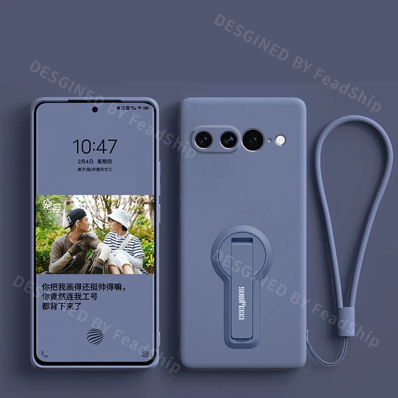 Versatile Silicone Phone Case with Holder Stand & Lanyard – Durable Protective Cover