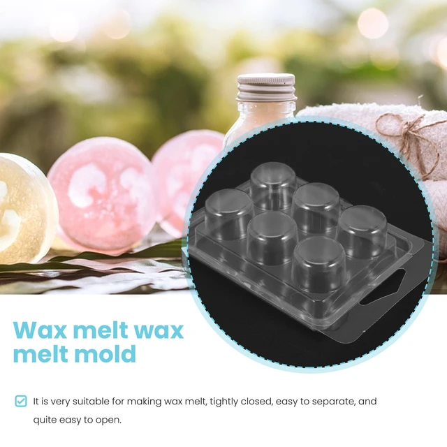 20pcs Clear Plastic Wax Melt Molds 6 Cell Wax Melt Clamshell Packaging  Molds For Wax Soap Candle Melt Cubes Containers - AliExpress