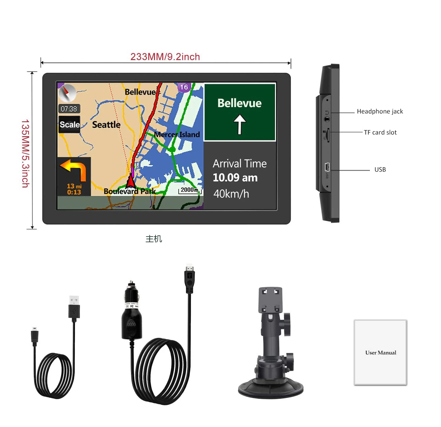 Navigatore GPS 9 Pollici Per Camion - Mappe Europa 2024 Offline | Per Camionisti Professionali - Foto 5