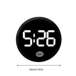 Compact LED Luminous Car Clock for Road Trips and Long Travel (WHITE)