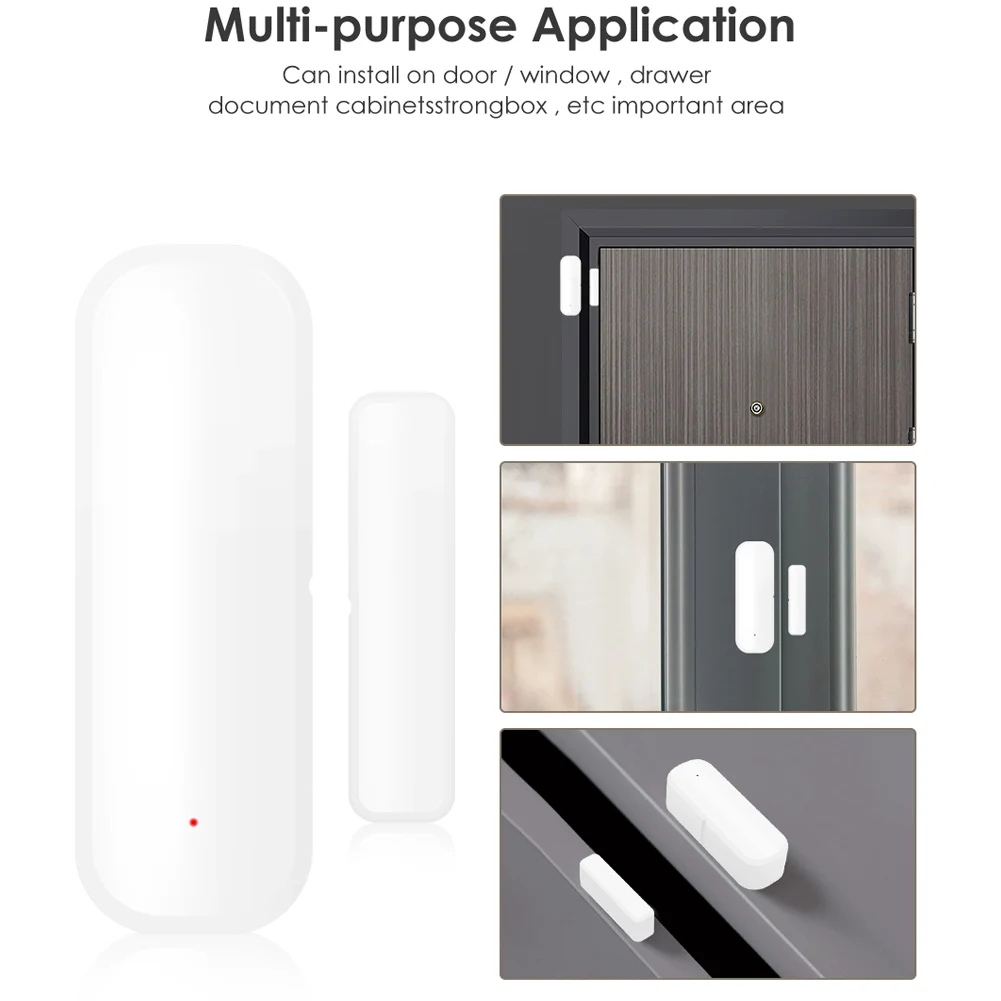 

Tuya WiFi Smart Door Sensor Smart Home Door Open/Closed Detectors Window Sensor Smart Life Works With Googles Homes Alexa