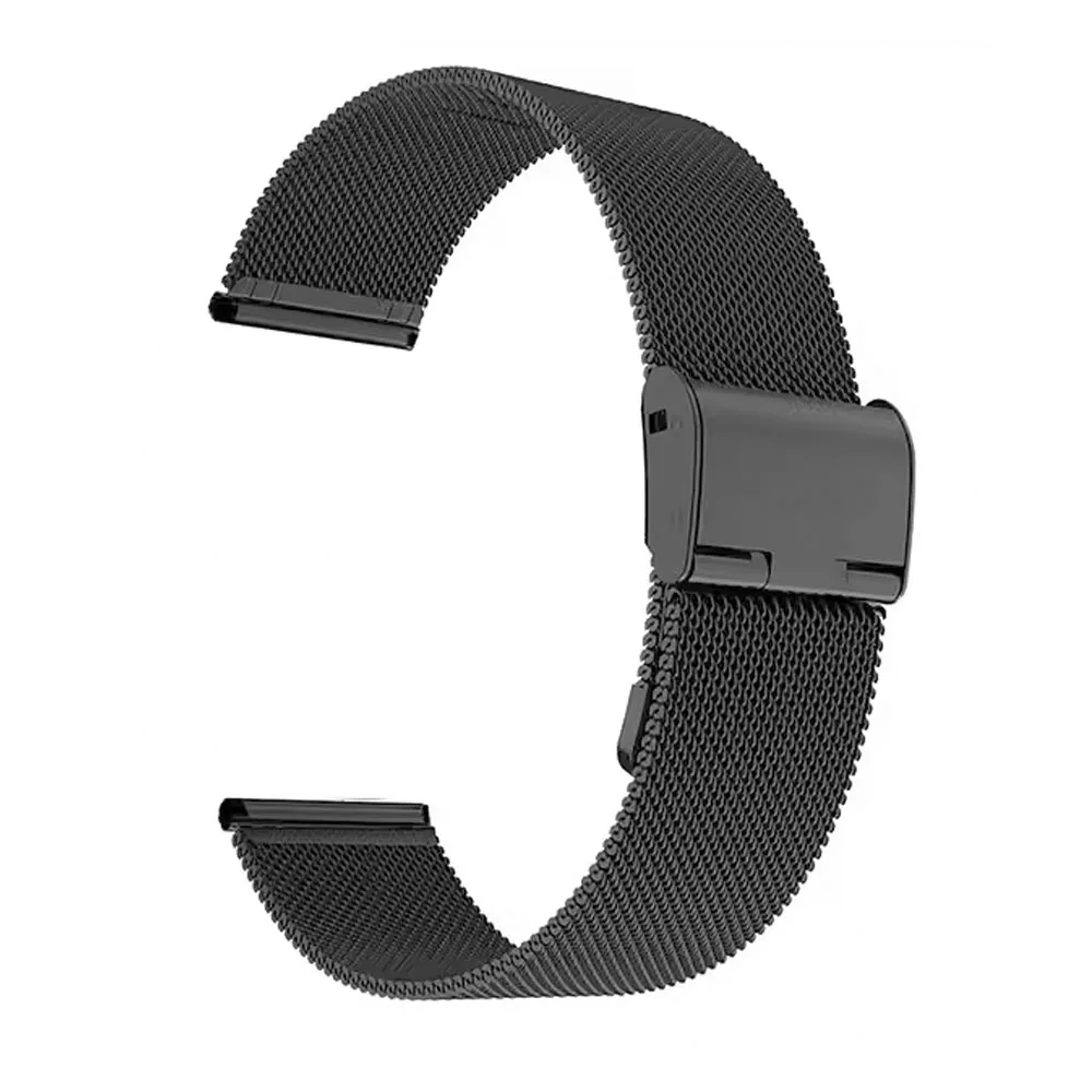 Elegant 18mm Milanese Metal Strap Wristband in Silver