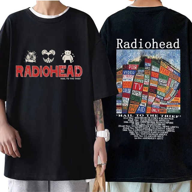 Radiohead Vintage Summer T Shirt Men Oversized % Cotton Gothic