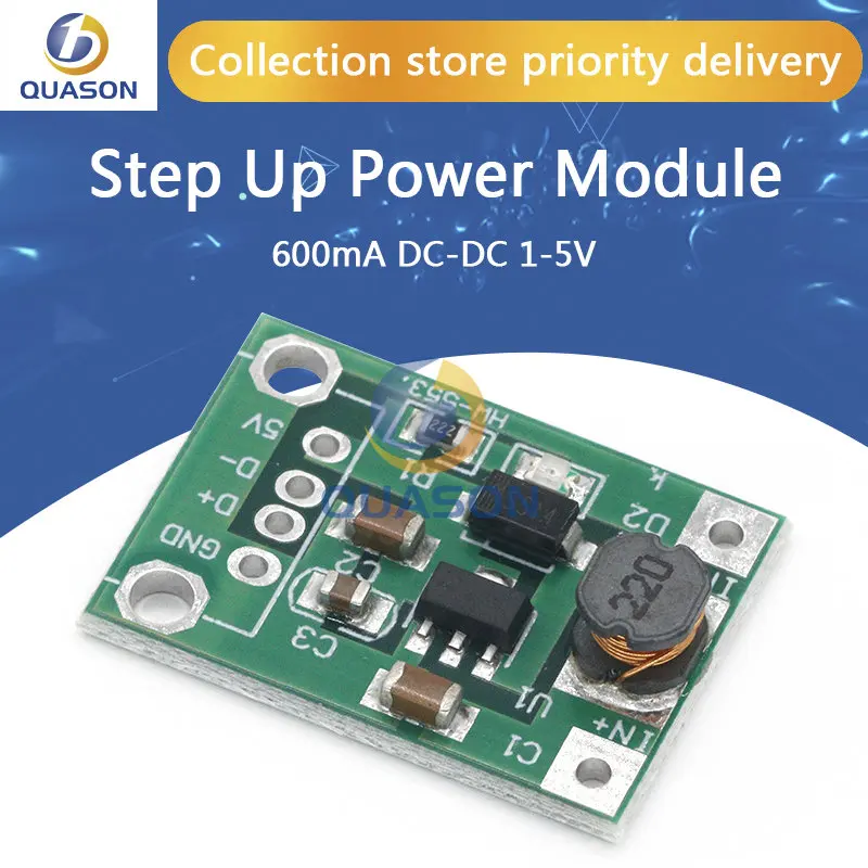 5V Dc Dc Convertitore Step-Up Di Alimentazione Dc-Dc Booster Boost Adattatore Scheda Del Convertitore Step-Up 500Ma Tensione Regolatore Di 1V-5V A 5V