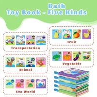 Ensemble de livres en tissu lavable pour bébé, jouets sensoriels froissés sans BPA avec anneaux de dentition et Pages multi-texturées pour nourrissons de 0 à 12 mois 2