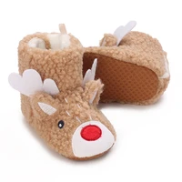 Infant Newborn Booties Santa Foot Socks Baby Christmas Boots Lovely Snowflake Santa Design Winter Warm Slippers Anti-Slip Shoes 3