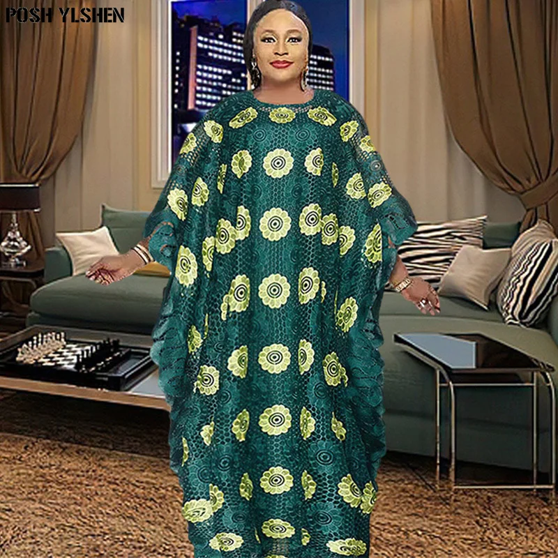 

Free Size African White Lace Dress for Women Traditional Party Dresses Elegant Ladies Wedding Gown Feme Kaftan Robe Muslim Abaya