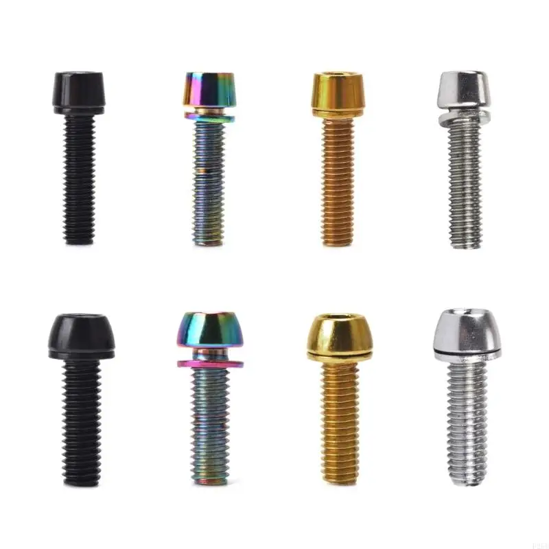 Bike Disc Brake Caliper Bolts Bike Stem Bolts 5x20mm/M6x20mm Bicycles Stem Screw with Spacer Handlebar Part