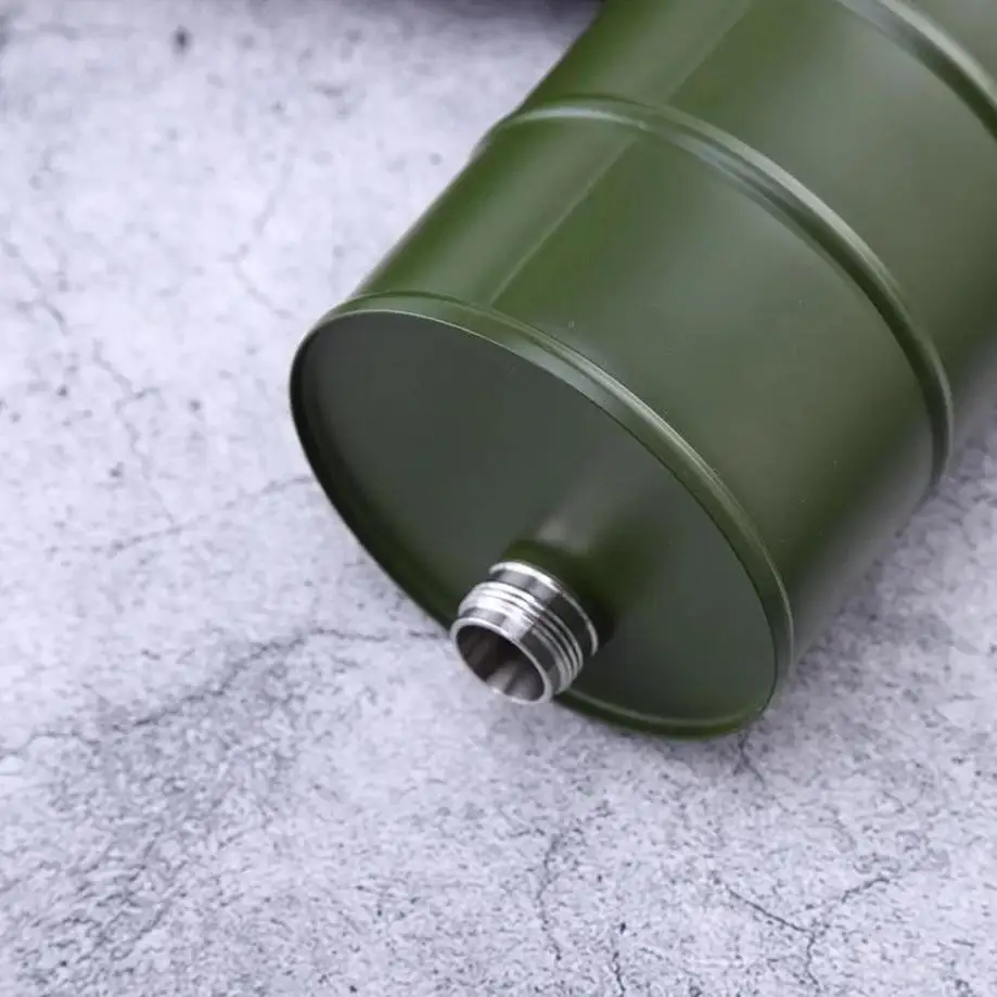 1 Pcs Stainless Steel Water Bottle Portable Outdoor Small Mini Water Bottle Bucket Oil Bucket Water Bottle Home Kitchen Tools