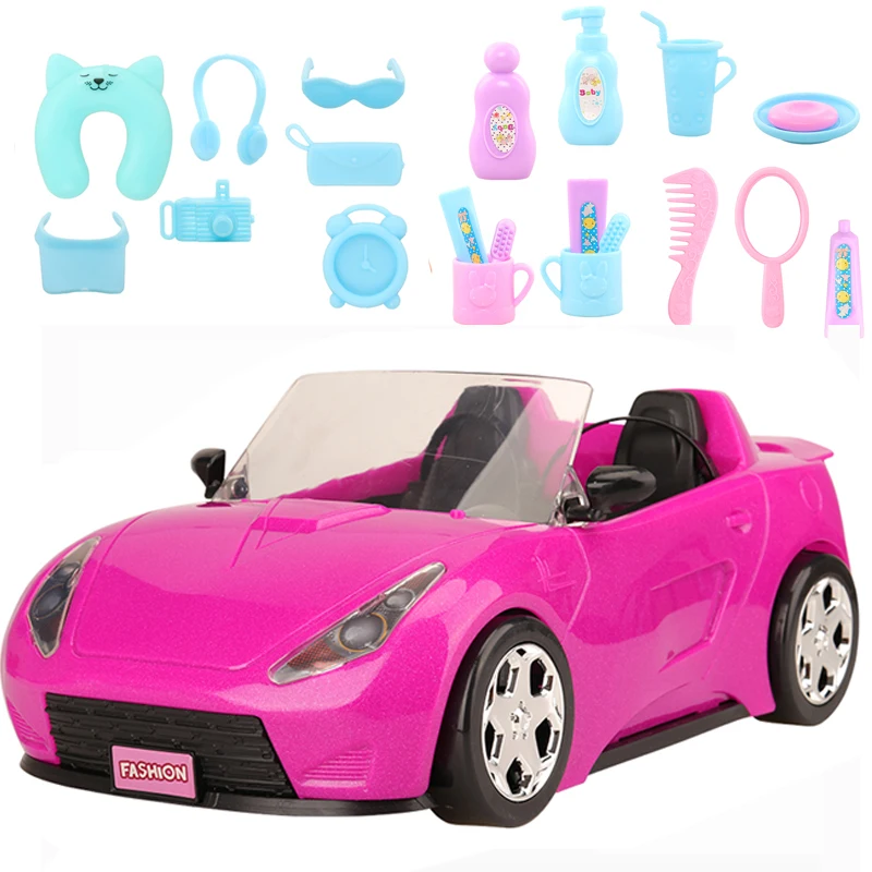 Car Model Kids Toys Car Outdoor Children Game Miniature Dollhouse Accessories For Barbie DIY Birthday Christmas