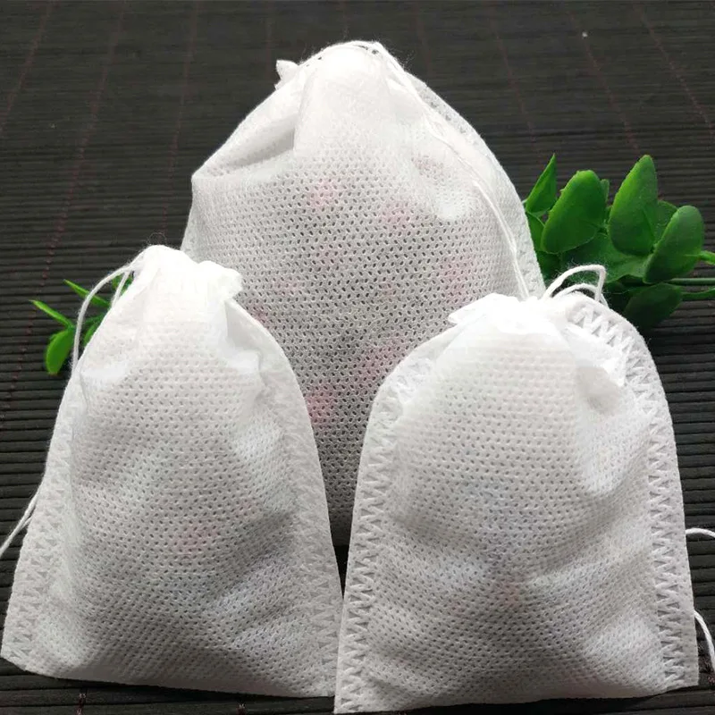 Non-Woven Fabric One-Time Filter Draw Line Tea Bag disposable tea filter bags disposable tea bags 100pcs