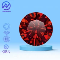 China Red Color Moissaite Stone With GRA Certificate 0.5-5.0CT Excellent Round Diamond Cut Positive Pass Tester Moissanita Gems