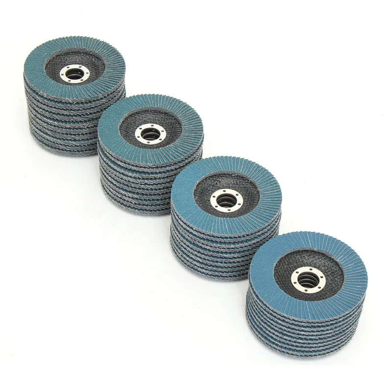 금속 연마기 샌딩 디스크, 플랩 디스크, 125mm 앵글, 40, 60, 80/120 그라인딩 휠, 제거 연마 도구, 10 개