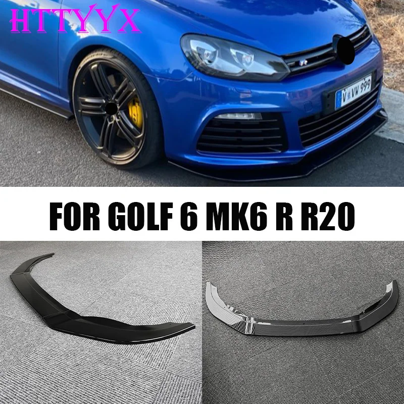 Car Bumper Spoiler Bumper Lip Bumper Lip Decoration Front Bumper Decoration Front Bumper Cover Bumper Strip Bumper Protector Maxton Style Front Bumper Splitter Lip Diffuser Body Kit Spoiler Guard For Volkswagen Golf 6 MK6 R R20 2008-2013