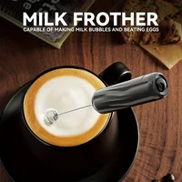 Electric Milk Frother New Stainless Steel Coffee Cream Electric Milk Frother Egg Beater Portable Blender 2