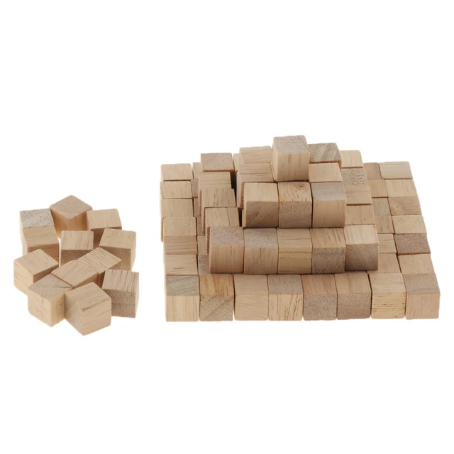 Wooden Cubes Unfinished Blank Square Wood Birch Blocks, for Painting and  Decorating, Puzzle Making, Crafting and DIY Projects