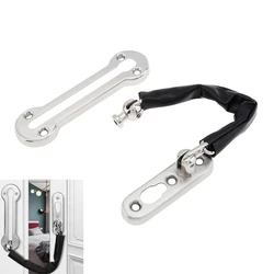 Door Chain Lock Stainless Steel Casting Guard Latch Lock Thicken Security Chain with PU Leather Cover for Inside Door
