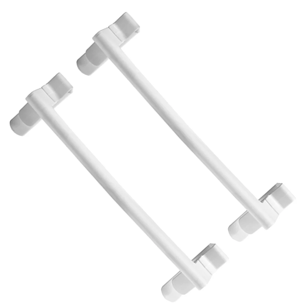 

2 Pcs Buckle Removable Punch-free Cabinet Door Hanging Rag and Hanger Storage Rack 2pcs White Towel Rack Abs for