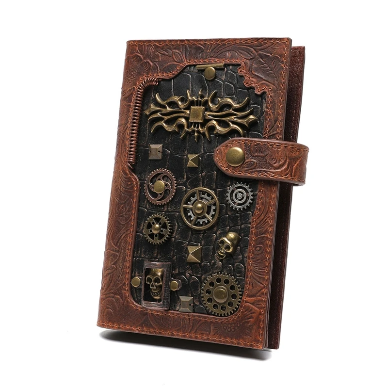 Womens High Capacity Genuine Leather RFID Blocking Retro Wallets Purse Clutch