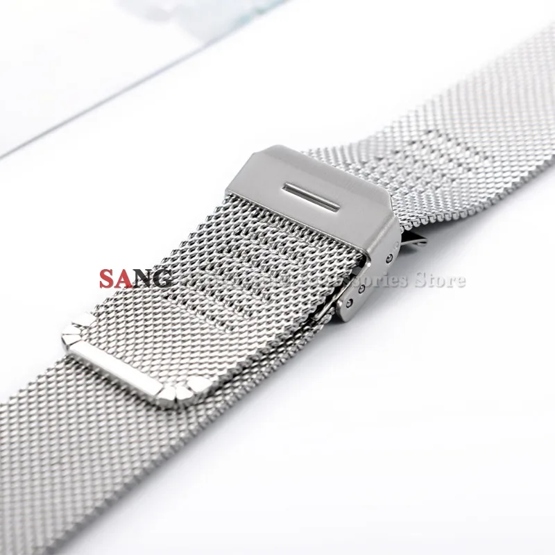 Elegant Milanese Mesh Stainless Steel Watch Band with Quick Release