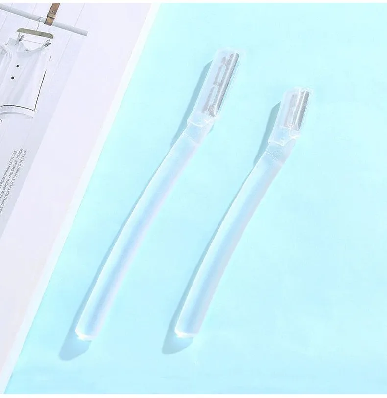 Eyebrow Trimmer Scissors Comb Stainless Steel Brow Hair Scissors Clips Shaping Razor Grooming Trimmer 1Pcs Makeup Accessories