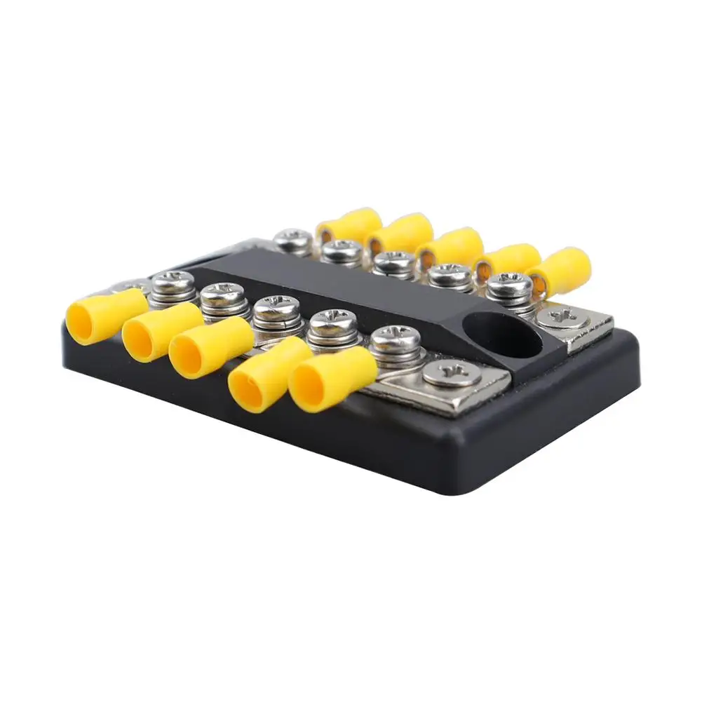 

100A 48V BusBar DualBus 5 Circuit Wiring Harnesses Studs Battery Junction Block For Marine Boat Auto RV