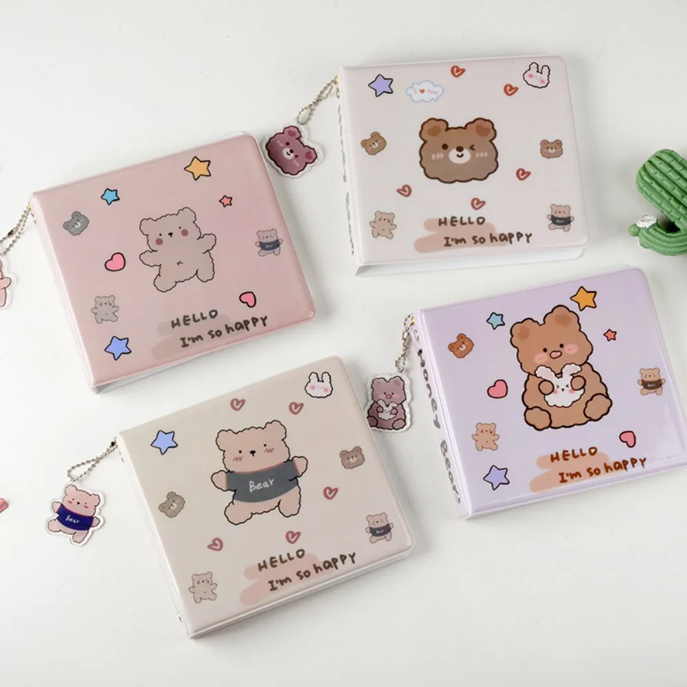 Loose-leaf CD Case Holder Portable CD Storage Collect Book Cards Holder Cartoon Bear DVD Binder cd dvd storage bag,cd dvd storage case