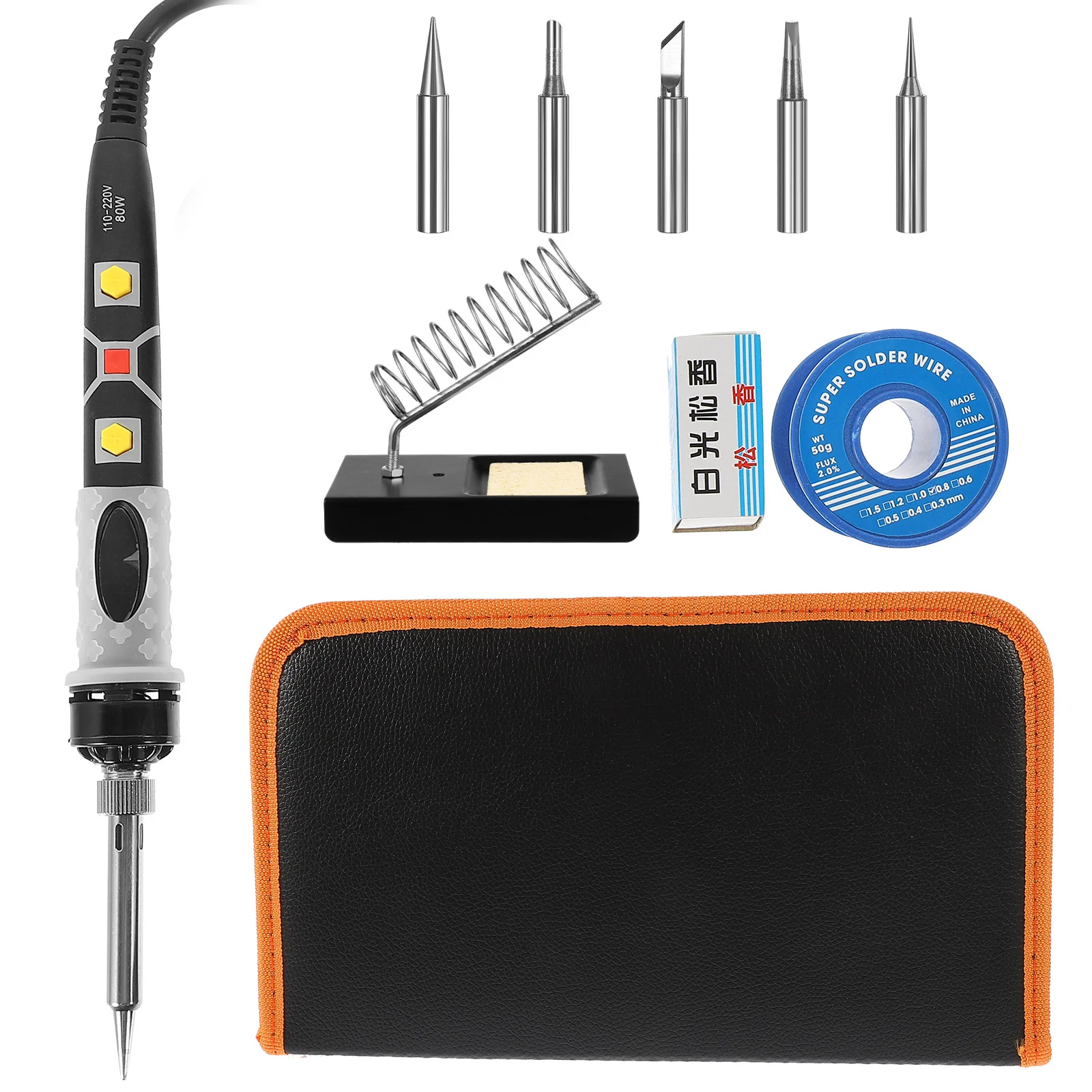 

10 Pcs/Set Digital Electric Electric Soldering Iron Kit Kit Kit Tools Digital Welding Adjustable Kit for Repair Temperature
