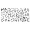 Stainless Steel Stamping Plate Template Linear Cat Kitten Flowers Biotanic Face Halloween Ghost Abstract Drawing CP008-009 1