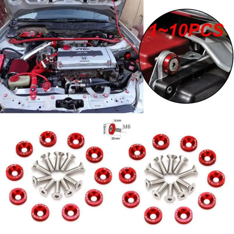 

1 ~ 10 шт. JDM автомобильный модифицированный шестигранный крепеж универсальная алюминиевая шайба болты номерного знака двигатель вогнутые винты автостайлинг