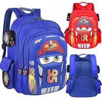 Disney car cartoon bag boys girls primary school 3-12 years old kindergarten cartoon backpack 2