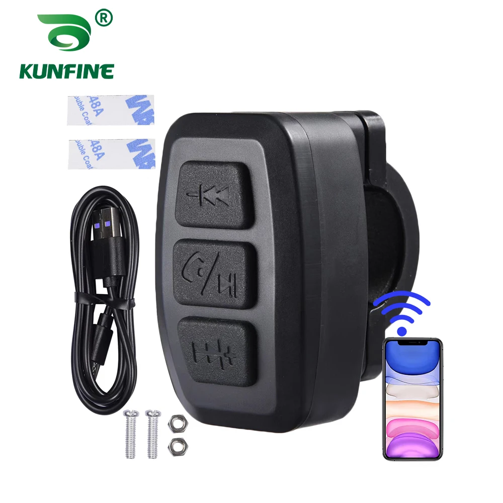 

Car Wireless BT Button Remote Controller Auto Universal Motorcycle Handlebar Smart Button For Phone Answer Calls & Control Music
