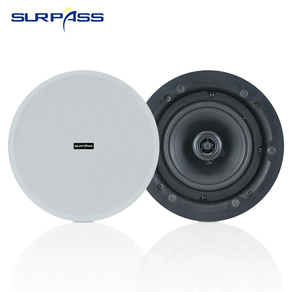 5.25inch 20W Frameless Ceiling Speaker Coaxial Flush Mount In Ceiling Speakers Stereo Sound Background Music System for Bedroom