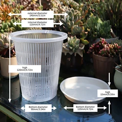 11cm/14cm Root Control Transparent Flower Pot For Phalaenopsis Orchid Cattleya Planting With Stomata Flower Pot For Home Decor